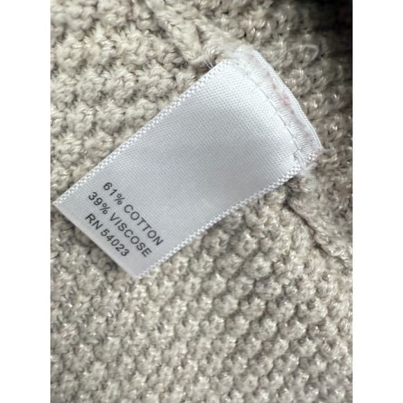 Banana Republic Womens Open Front Cardigan Size S Neutral Cream Textured Knit - Picture 5 of 9